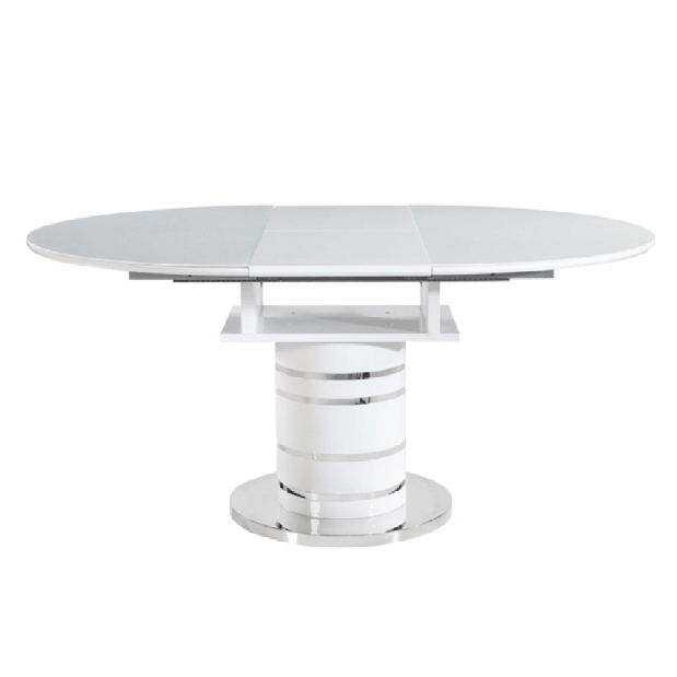 Jedálenský stôl Zalano (pre 4-6 osôb) (lesk biely) *výpredaj