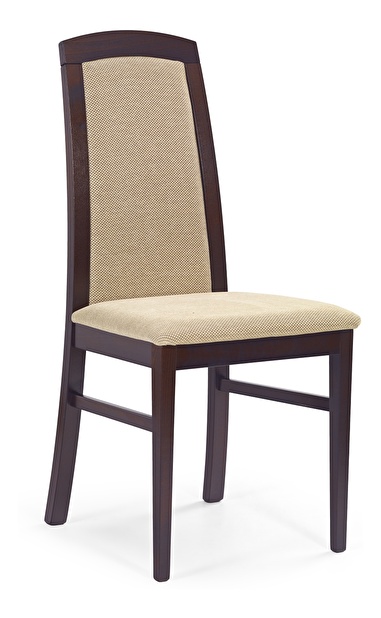 Jedálenská stolička Dominik Orech tmavý + béžová