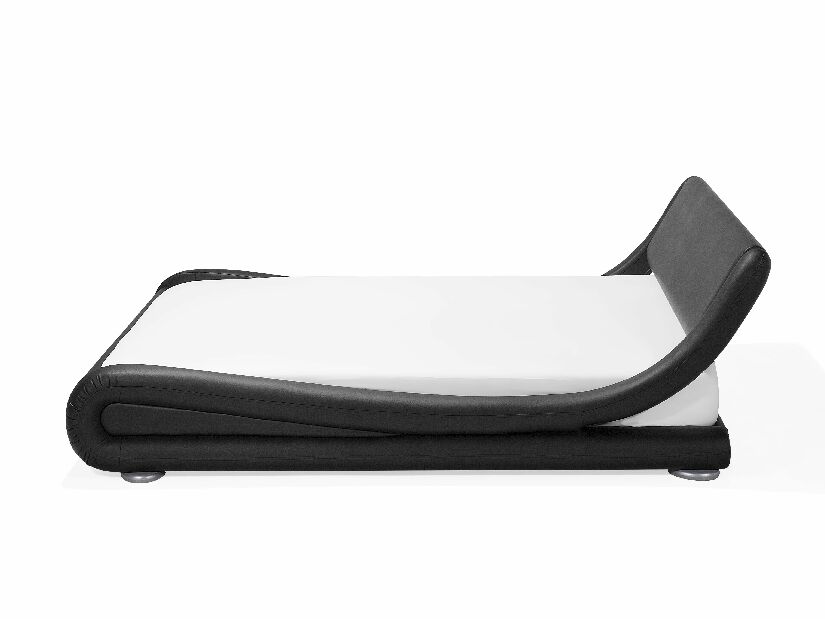Manželská posteľ 180 cm AVENUE (s roštom) (čierna matná) *výpredaj