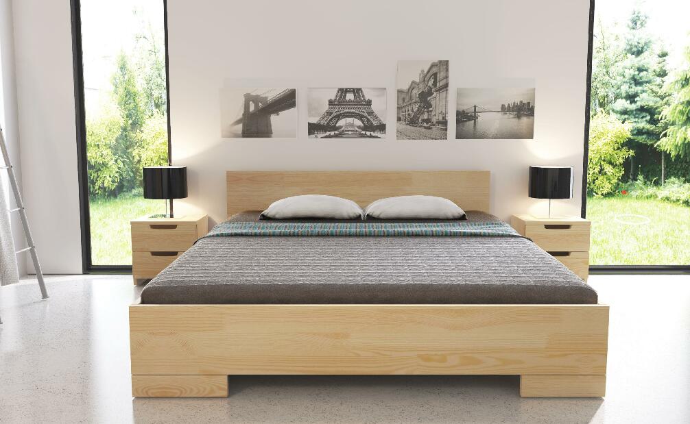 Manželská posteľ 200 cm Naturlig Stalander Maxi Long ST (borovica) (s roštom a úl. priestorom)