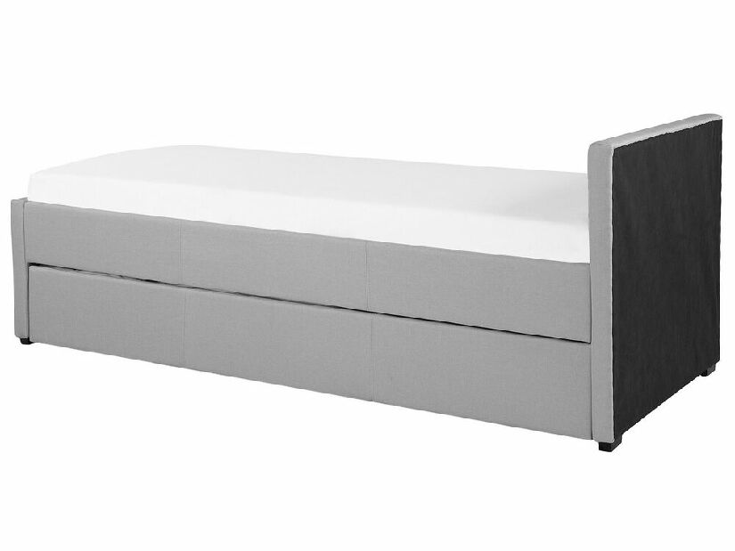 Rozkladacia posteľ 80 cm MERMAID (s roštom) (svetlosivá)