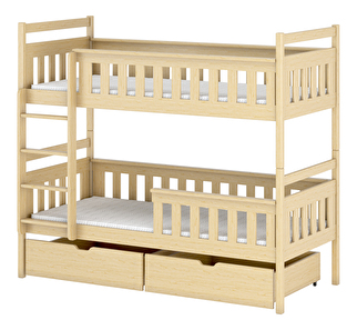 Detská posteľ 90 x 190 cm Tommy (s roštom a úl. priestorom) (borovica)