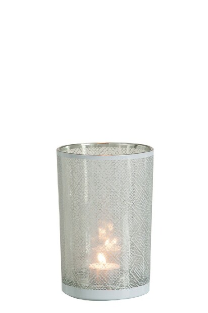 Svietnik Jolipa Na čajovú sviečku Nordic Bliss (12x12x18cm) (Biela)