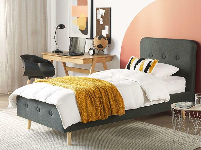 Detská posteľ 90 cm ROME (s roštom) (sivá)