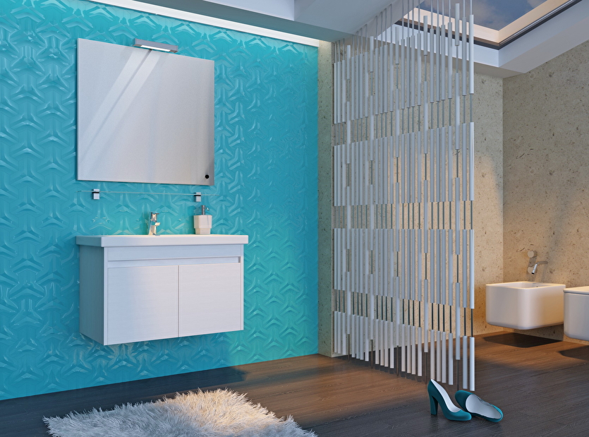 Kúpeľňová skrinka na stenu s umývadlom Juventa Ravenna Rv-60 (biela)