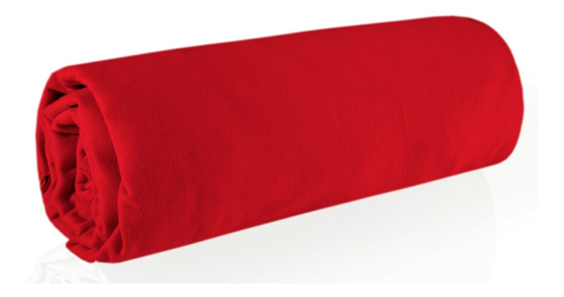 Posteľná plachta 200x220 cm Jersey (červená)