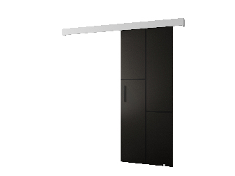 Posuvné dvere 90 cm Sharlene VII (čierna matná + biela matná + čierna)