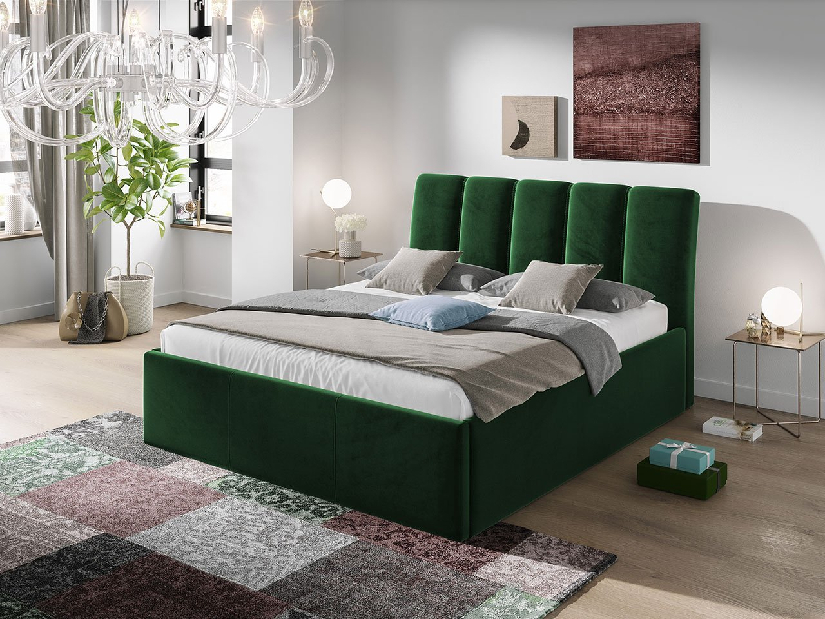 Čalúnená posteľ s úložným priestorom Milo (140x200) (Fresh 13)