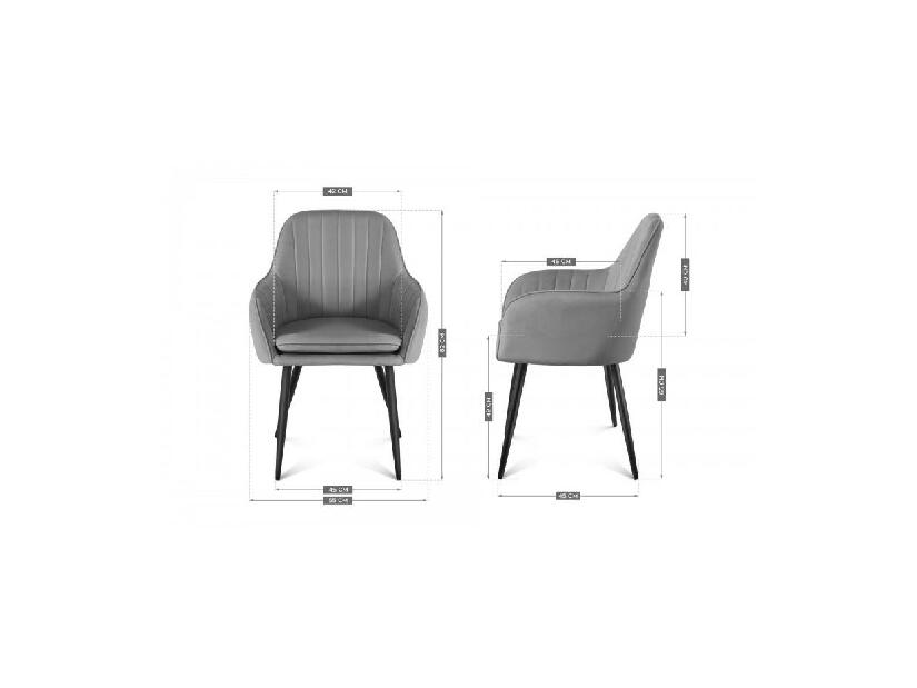 Jedálenská stolička Pamper 6 (sivá)