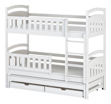 Detská posteľ 80 x 180 cm BLAIR (s roštom a úl. priestorom) (biela)