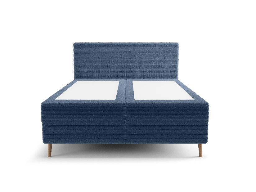 Manželská posteľ 180 cm Napoli Bonell (modrá) (s roštom, s úl. priestorom)