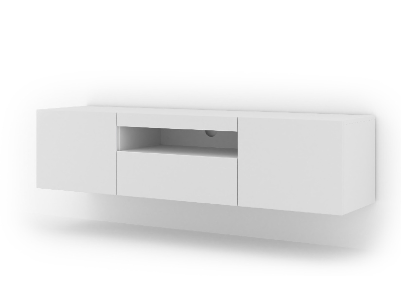 TV stolík/skrinka Aurora (biely mat)
