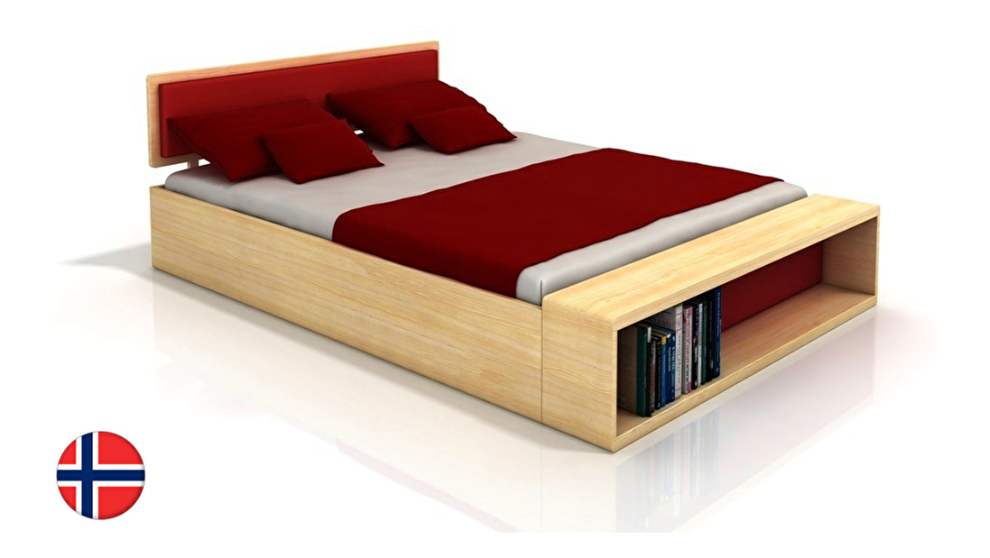 Manželská posteľ 180 cm Naturlig Invik (borovica) (s roštom)