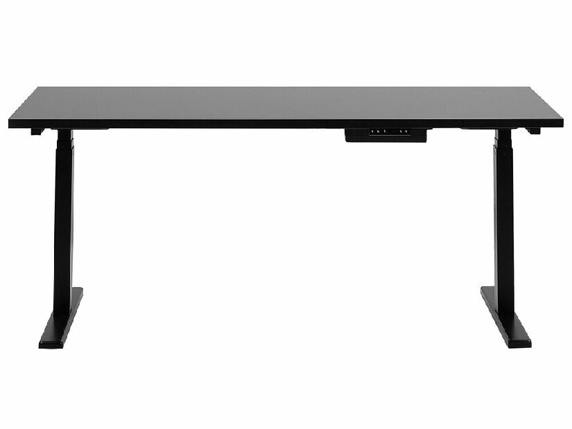 Písací stôl UPPER II (130 x 72 cm) (MDF) (čierna) (el. nastaviteľný)
