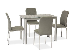 Jedálenský stôl 100 cm Damion (sivá + sivá) (pre 4 osoby)