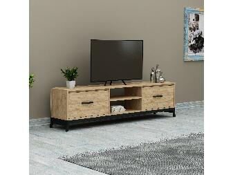 TV stolík/skrinka Dobumi 3 (borovica atlantická + čierna) 