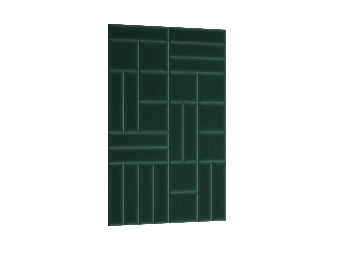 Set 26 čalúnených panelov Quadra 120x195 cm (zelená)