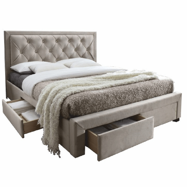 Manželská posteľ 180 cm Orford (s roštom) (sivohnedá)