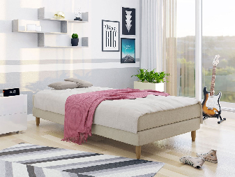 Jednolôžková posteľ 90 cm Mac 1 (béžová) (s matracom)