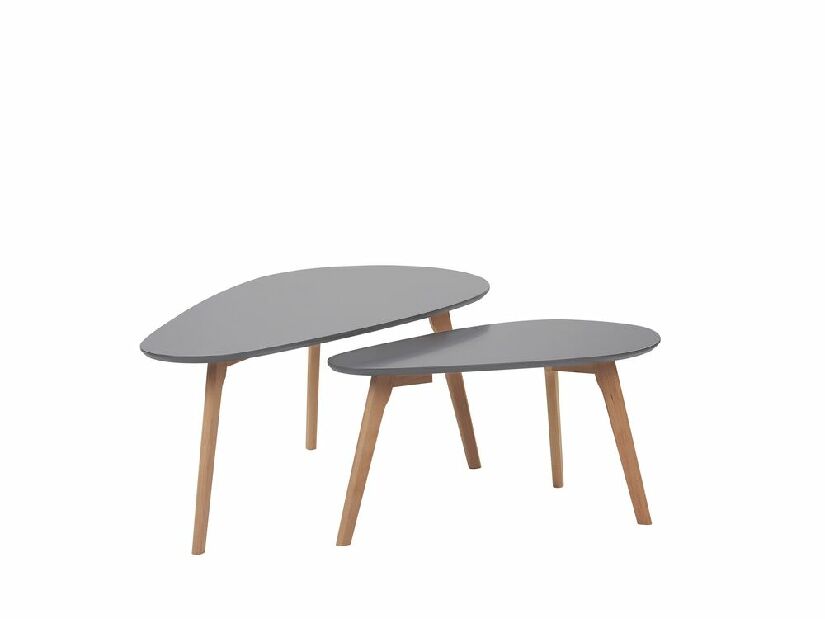 Set 2 ks. konferenčných stolíkov FALK III (drevo) (sivá)