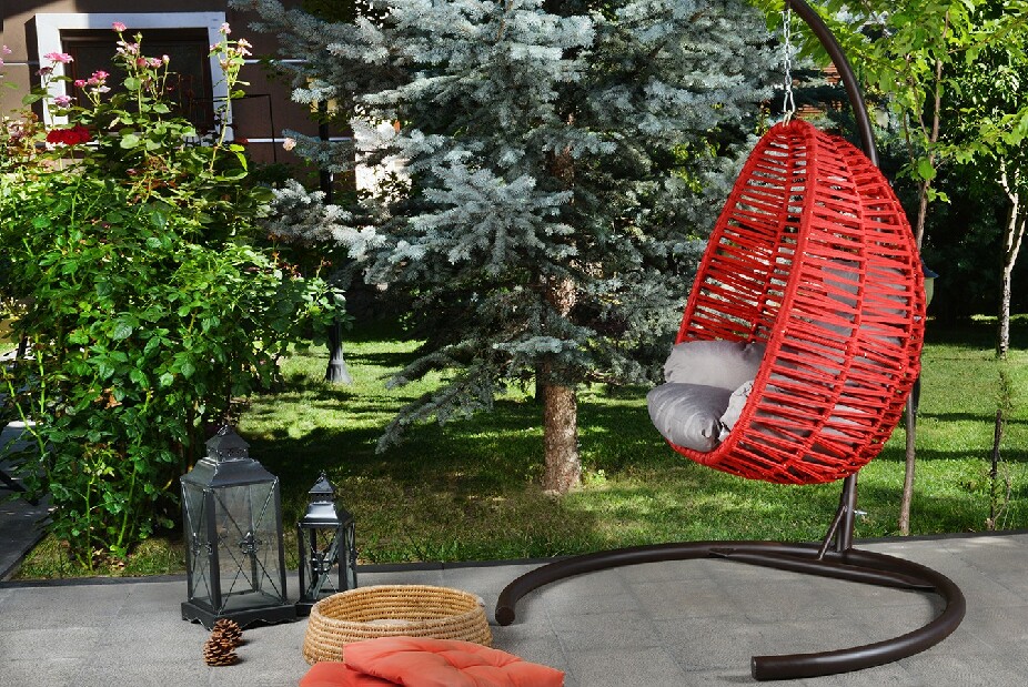 Záhradná hojdacia stolička Finnikin (červená)