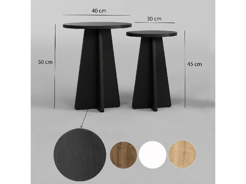 Set 2 ks konferenčných stolíkov Madeline 3 (čierna)