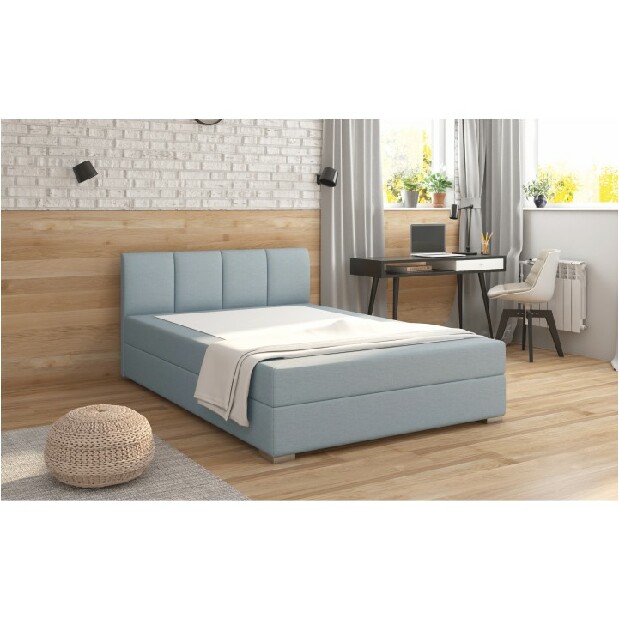 Jednolôžková posteľ Boxspring 120 cm Rhoni (mentolová) (s roštom, matracom a úl. priestorom) (mentolová) *výpredaj