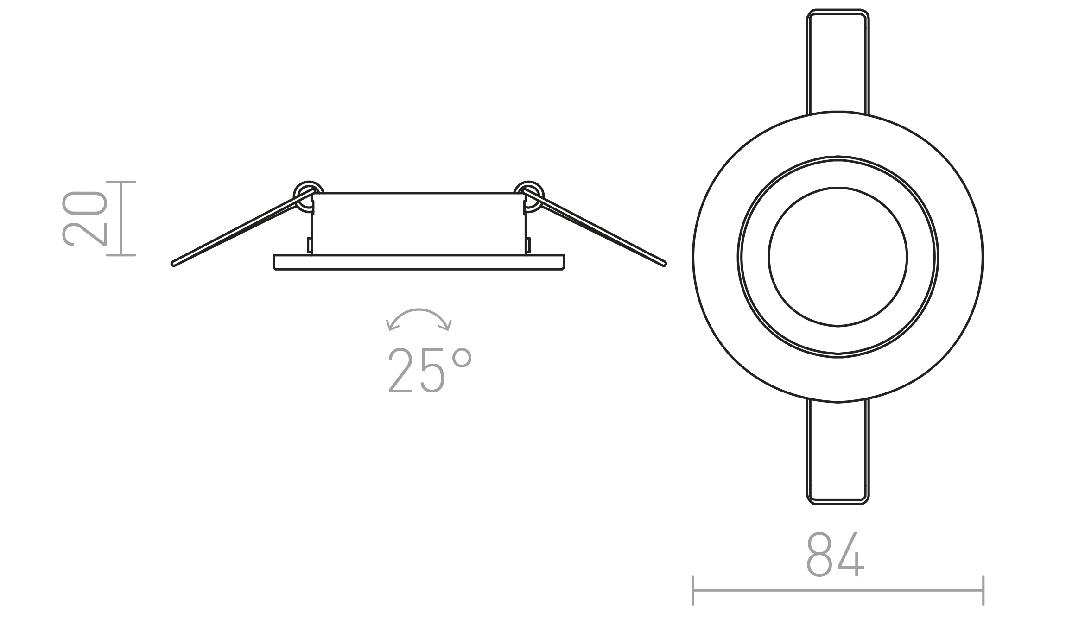 Podhľadové svietidlo Tino 230V GU10 50W (leštený hliník)