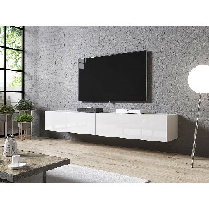 TV stolík/skrinka Kylara 200 (biela + lesk biely)