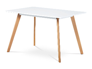 Jedálenský stôl Derwen-605-WT (biela + buk)