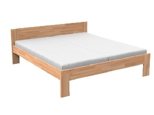 Manželská posteľ 160 cm Natasha (masív buk) (s roštami a matracmi)