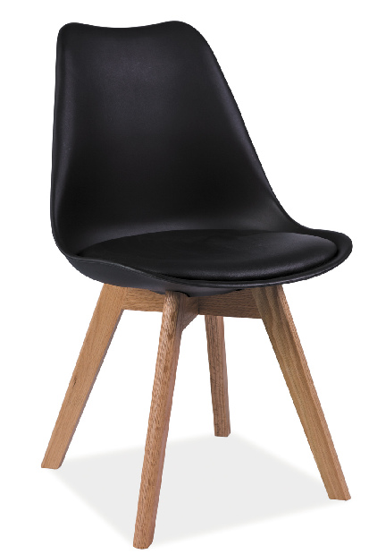 Jedálenská stolička Aste (čierna + dub) *výpredaj