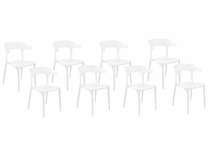 Set 8 ks jedálenských stoličiek Gerry (biela)