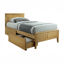 Jednolôžková posteľ 90 cm Minea (dub) (s roštom)