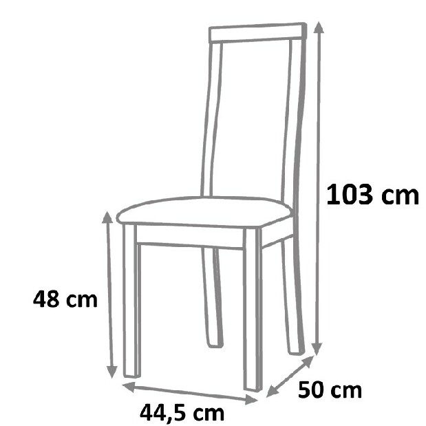 Jedálenská stolička Bonali wenge