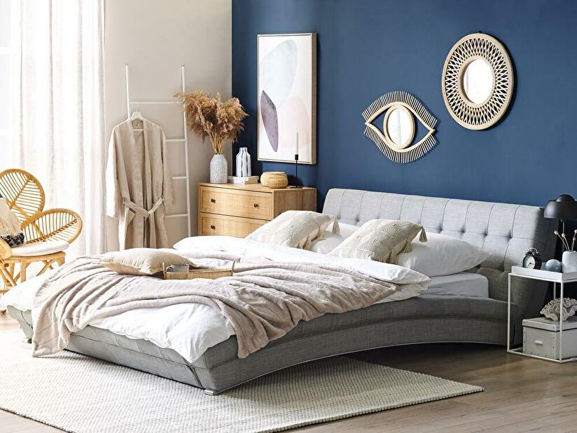Manželská posteľ 160 cm LILLY (s roštom) (sivá)