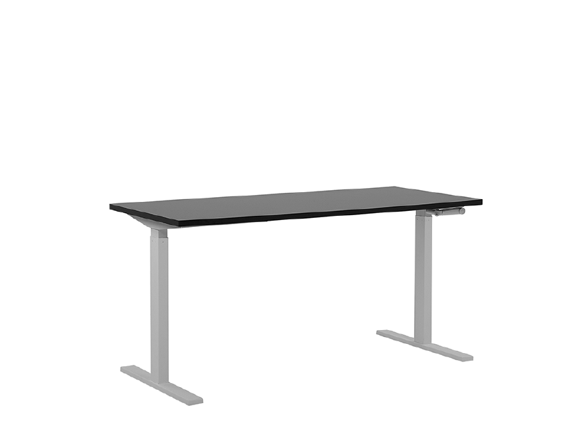 Písací stôl Upgo (čierna) (manuálne nastaviteľný)