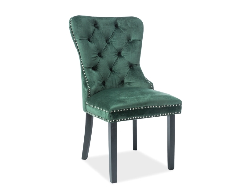 Jedálenská stolička Aurore Velvet (zelená) *výpredaj