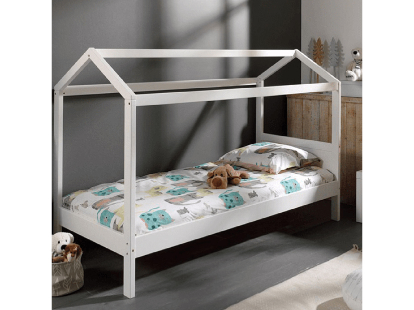 Jednolôžková posteľ 90 cm Impresionista (biela)