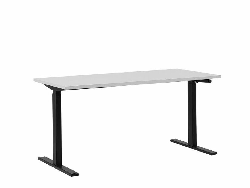 Písací stôl UPPER II (180 x 80 cm) (MDF) (biela) (manuálne nastaviteľný)