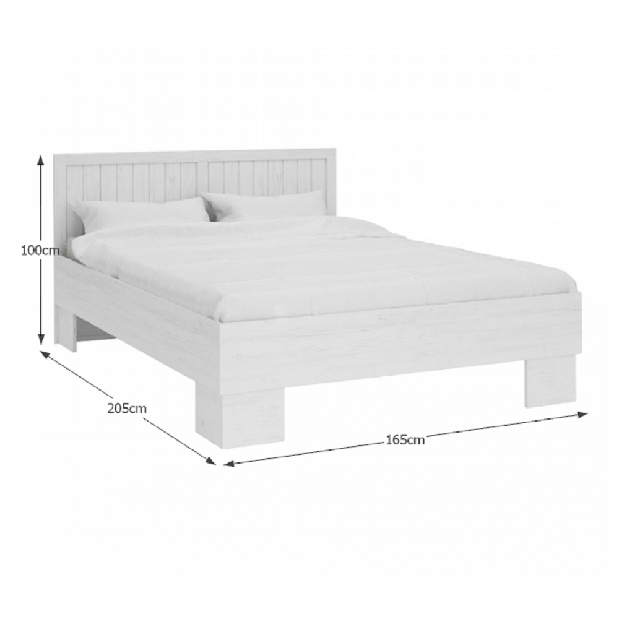 Manželská posteľ 160 cm Provense L1 (s roštom)