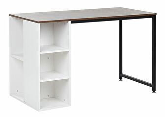 PC stolík DAROSA (tmavé drevo + biela)
