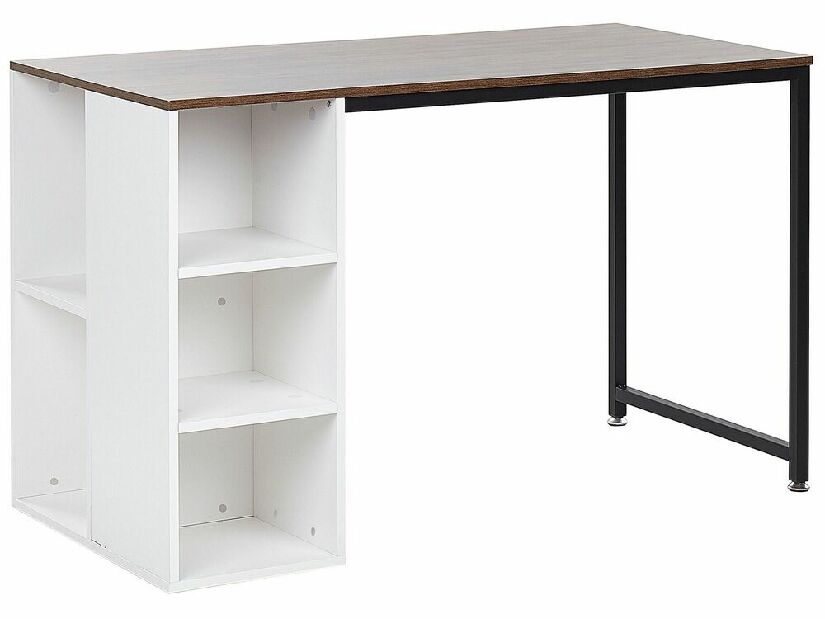 PC stolík DAROSA (tmavé drevo + biela)