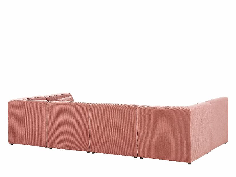 Rohová sedačka U LEMMIS (ružová) (pre 6 osôb) (menčester)