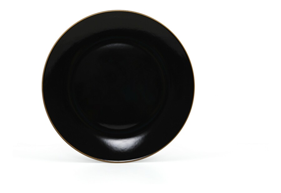 Sada plytkých tanierov (6 ks.) Sergio (čierna)