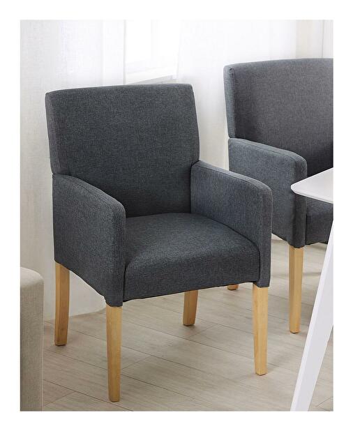 Jedálenská stolička ROCKY (textil) (sivá)