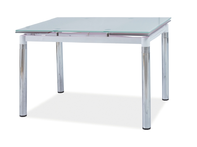 Jedálenský stôl GD-018 (biela + chróm) (pre 4 až 6 osôb) *bazár