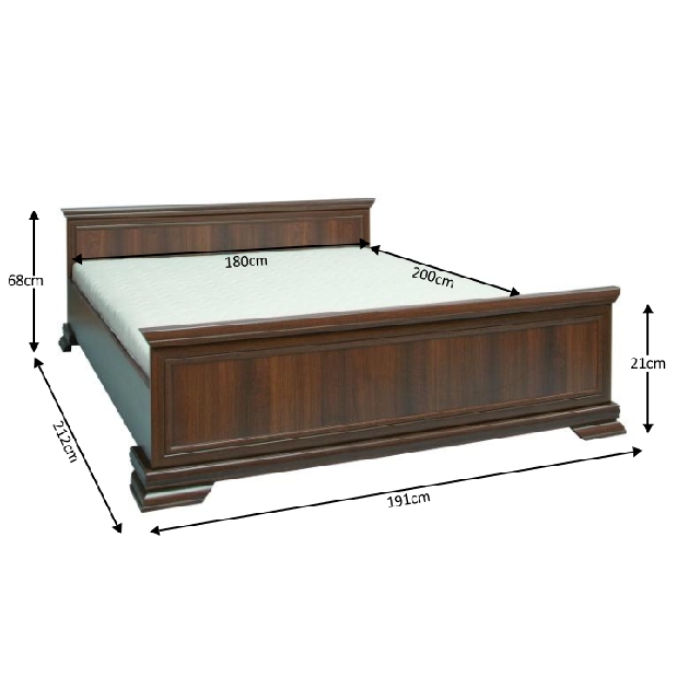 Manželská posteľ 180 cm Kora KLS2 (s roštom) *výpredaj