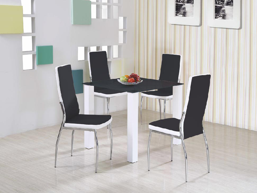 Jedálenský stôl Merlot (čierna) (štvorcový) (pre 4 osoby)