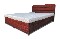 Manželská posteľ 180 cm Rebeka (s penovými matracmi) (bordovo-červená)
